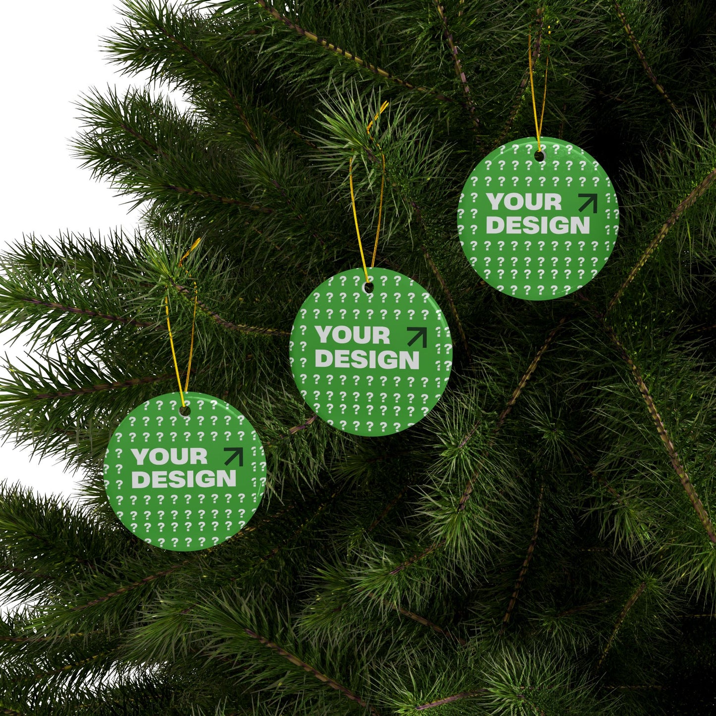 Personalized Ceramic Ornaments - Customizable Two-Sided Decor, Holiday Gifts, Family Keepsakes, Unique Christmas Decor, Custom Ornaments