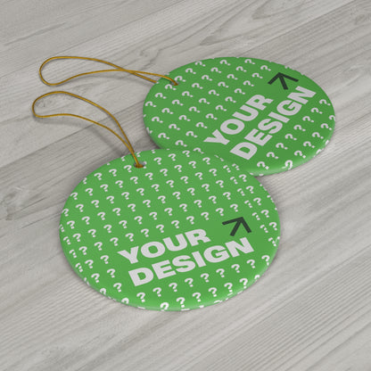 Customizable Ceramic Ornament - Unique Holiday Décor, Personalized Gift, Tree Decoration, Home Holiday Decoration, DIY Christmas Ornament