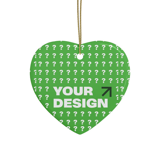 Customizable Ceramic Ornaments - Heart Shaped, Personalized Holiday Decor, DIY Christmas Tags, Gift Add-ons, Home Decorations