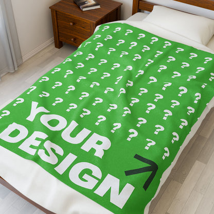 Cozy Custom Velveteen Plush Blanket, Personalized Throw Blanket, Warm Home Decor, Gift for Holidays, Couch Comfort