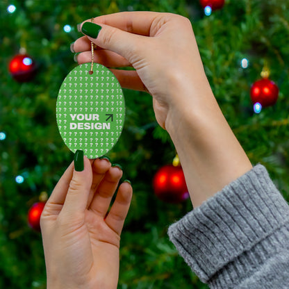Customizable Ceramic Ornament - Unique Holiday Décor, Personalized Gift, Tree Decoration, Home Holiday Decoration, DIY Christmas Ornament