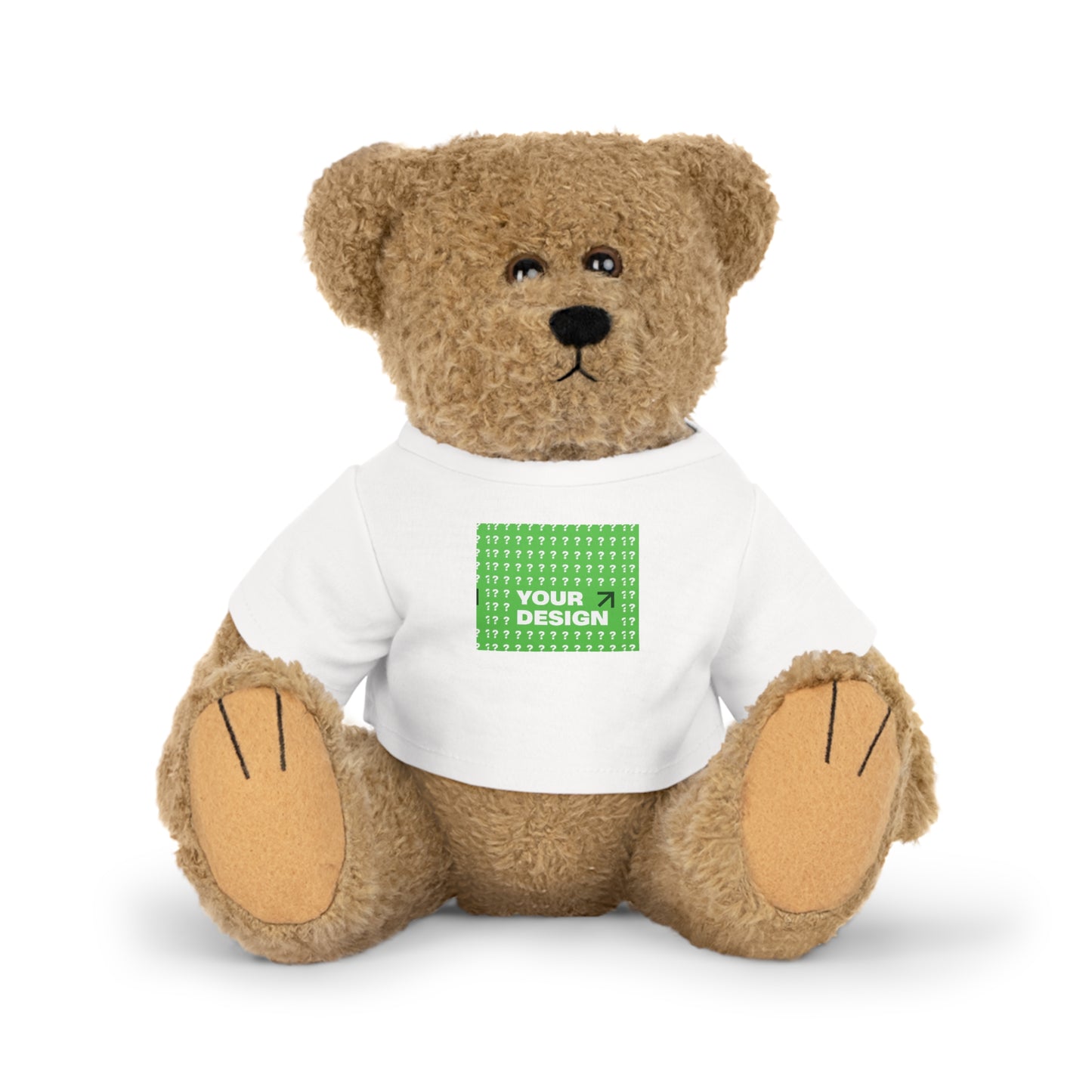 Personalized Plush Teddy Bear with Custom T-Shirt, Cuddly Companion, Gift for Kids, Nursery Decor, Birthday Present