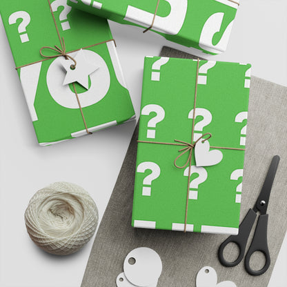 Customizable Gift Wrapping Paper Sheets - Fun Green Design, Personal Touch for Any Occasion, Birthday, Wedding, Holiday, Celebration