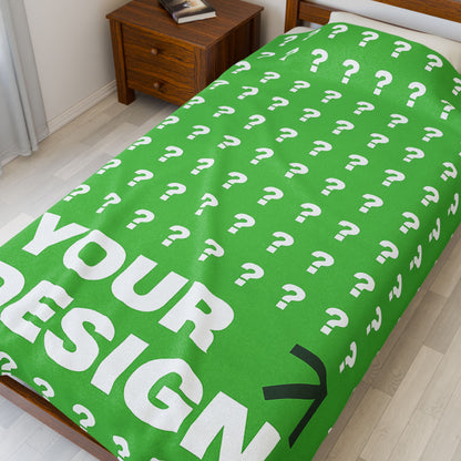 Cozy Custom Velveteen Plush Blanket, Personalized Throw Blanket, Warm Home Decor, Gift for Holidays, Couch Comfort