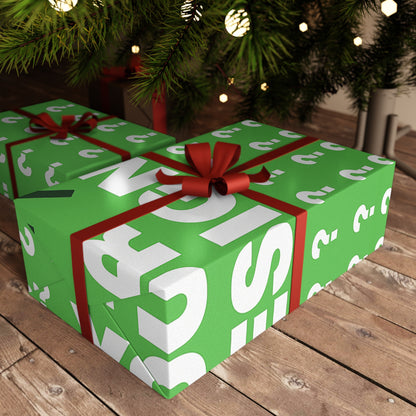 Customizable Gift Wrapping Paper Sheets - Fun Green Design, Personal Touch for Any Occasion, Birthday, Wedding, Holiday, Celebration