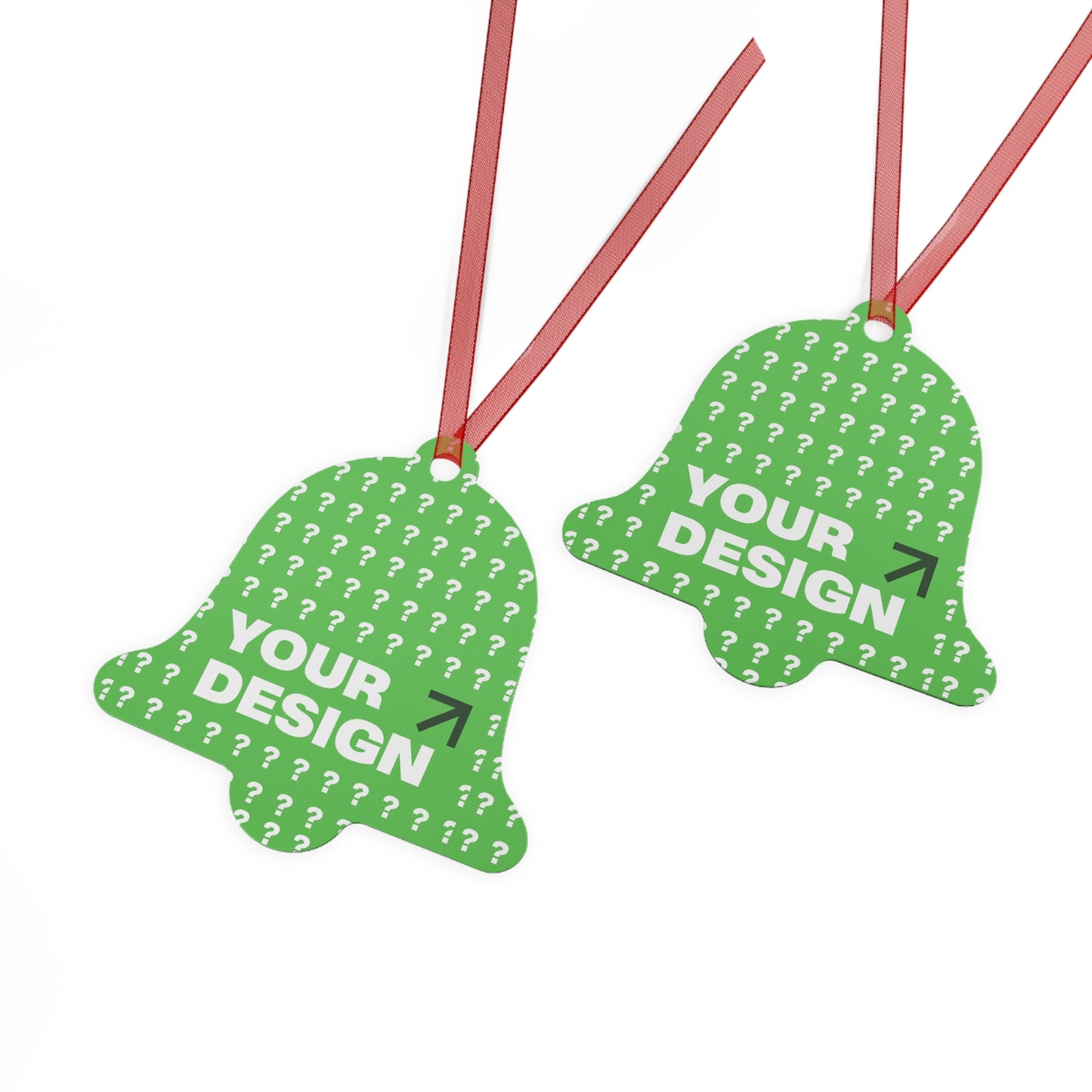 Custom Bell Ornaments for Personalized Celebrations, Holiday Decor, Unique Gifts, Personalized Ornaments, DIY Ornaments, Green Bell Design