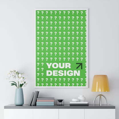 Customizable Vertical Framed Poster, Personalized Wall Art, Home Decor, Unique Gift, Office Inspiration, Creative Decor