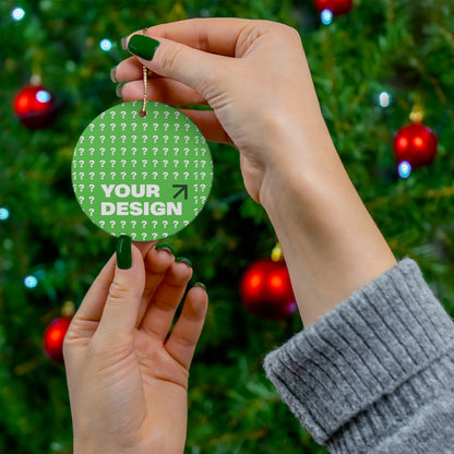 Customizable Ceramic Ornament - Unique Holiday Décor, Personalized Gift, Tree Decoration, Home Holiday Decoration, DIY Christmas Ornament