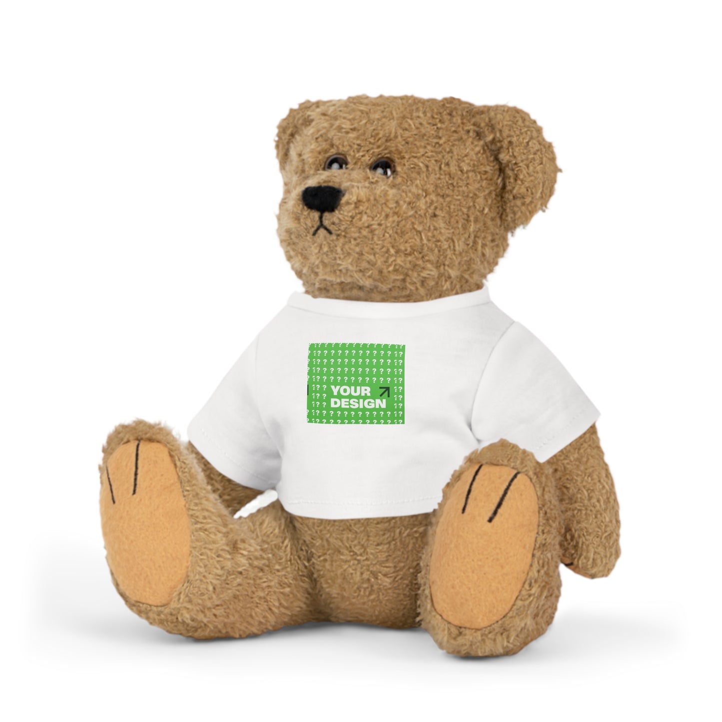Personalized Plush Teddy Bear with Custom T-Shirt, Cuddly Companion, Gift for Kids, Nursery Decor, Birthday Present